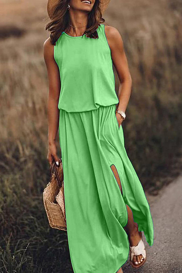Flowy Slit Maxi Dress for Women