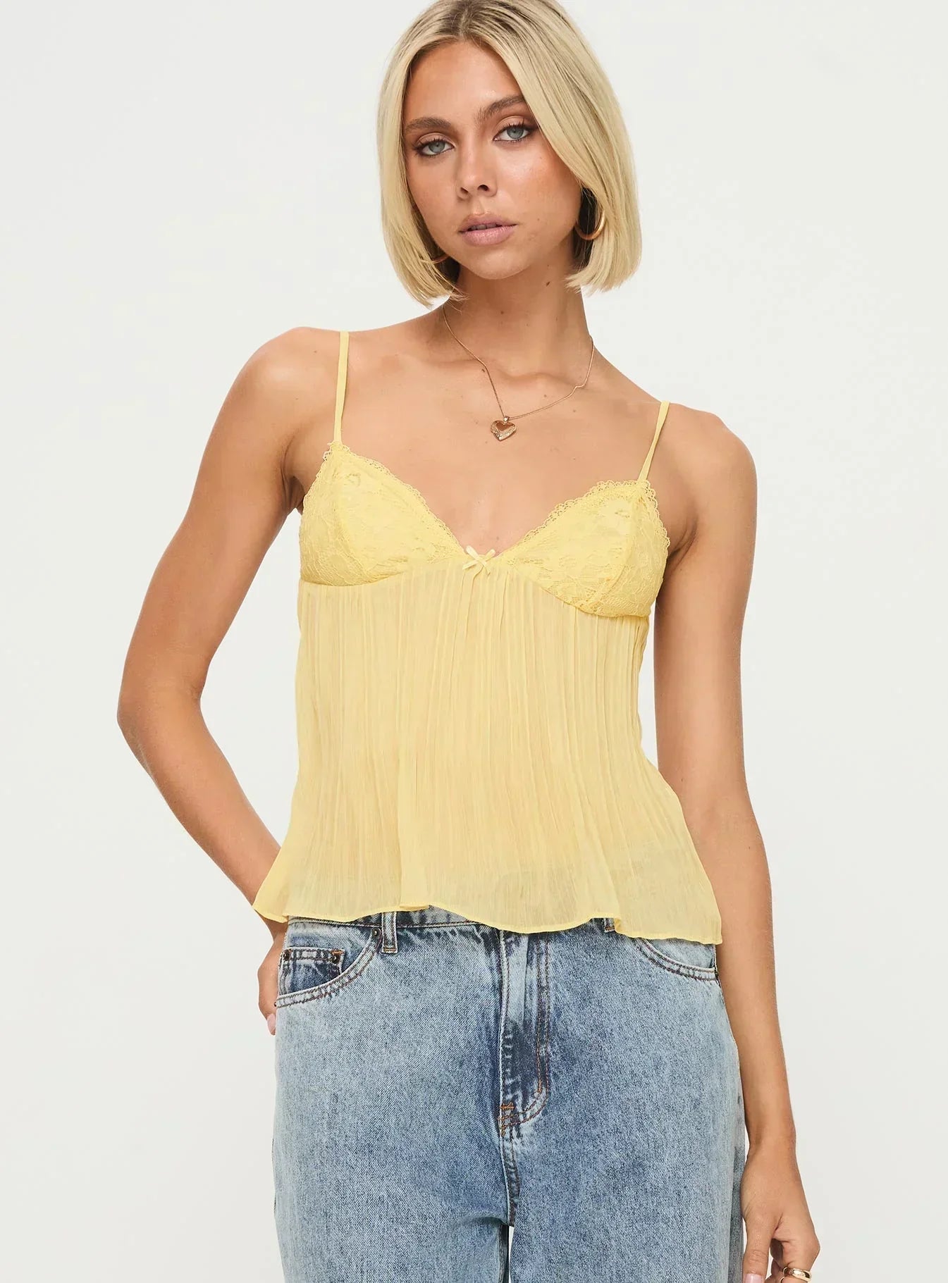 Hedwig Women's Top – Lightweight Lace Top with Adjustable Straps and Elegant Details
