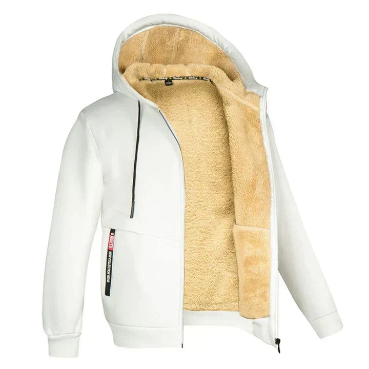 Zedrick Men's Zip-Up Hoodie – Warm Lined Sweatshirt with Comfortable Hood