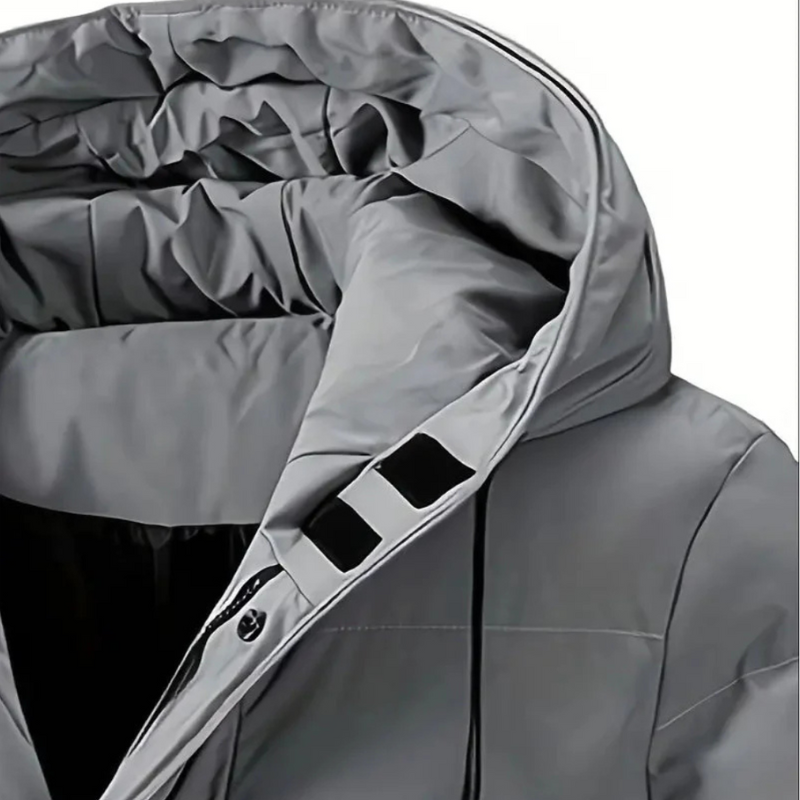 Arlo Men's Long Puffer Coat – Warm Winter Down Jacket with Hood & Protective Cut