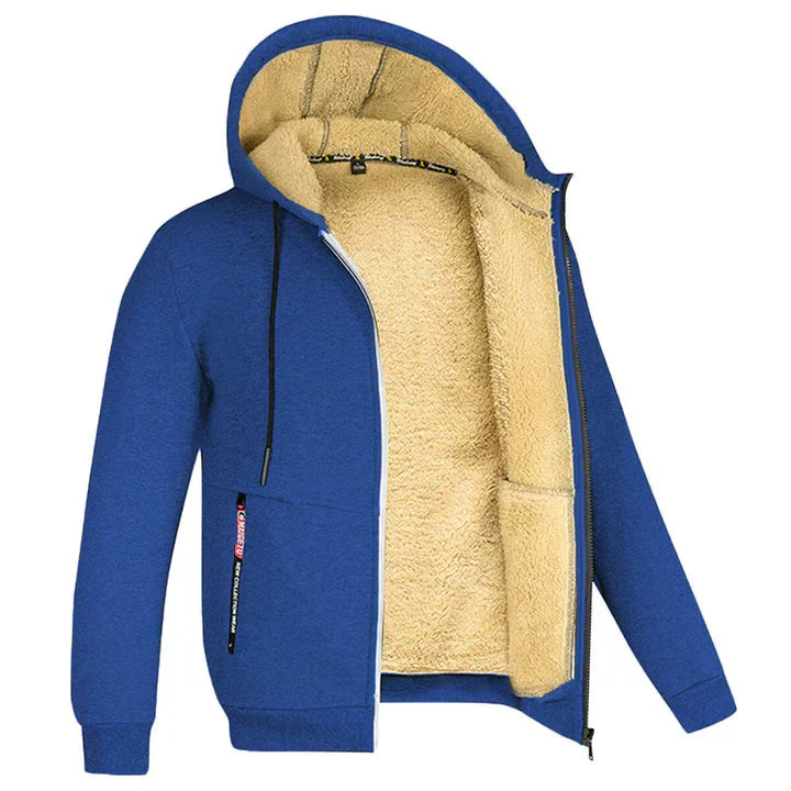 Zedrick Men's Zip-Up Hoodie – Warm Lined Sweatshirt with Comfortable Hood