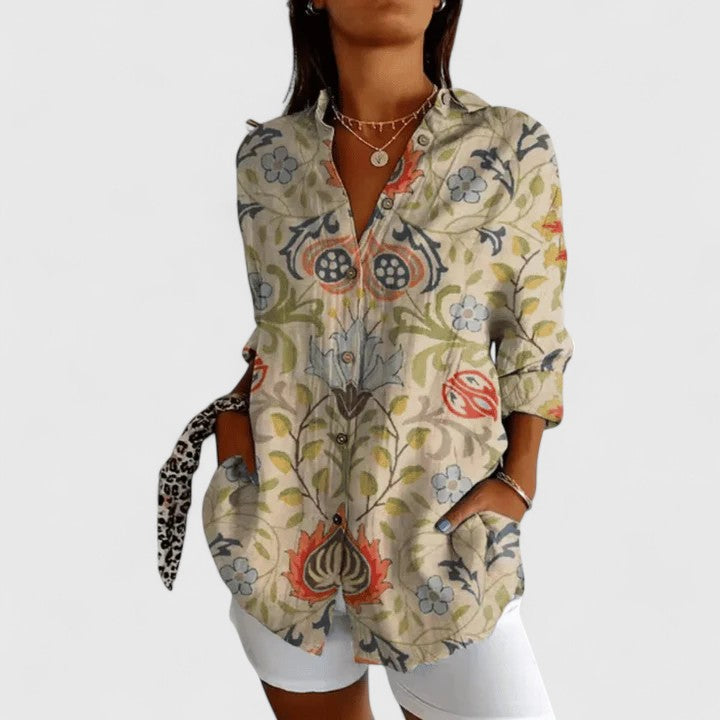 Floral Relaxed Fit Women's Top – Timeless Flattering Fit