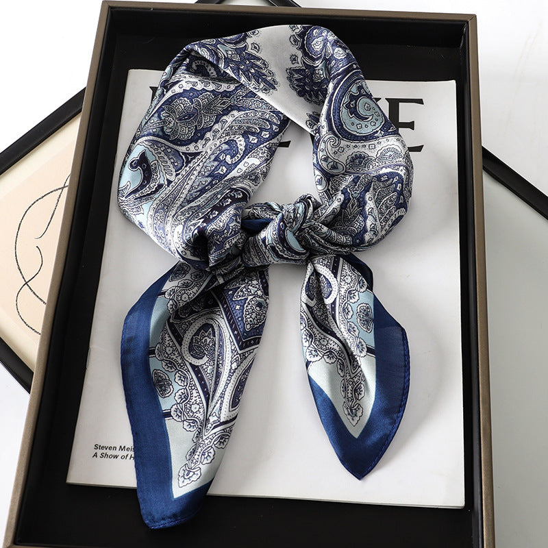 Monochrome Patterned Square Scarf – Classic Twist for Modern Styling
