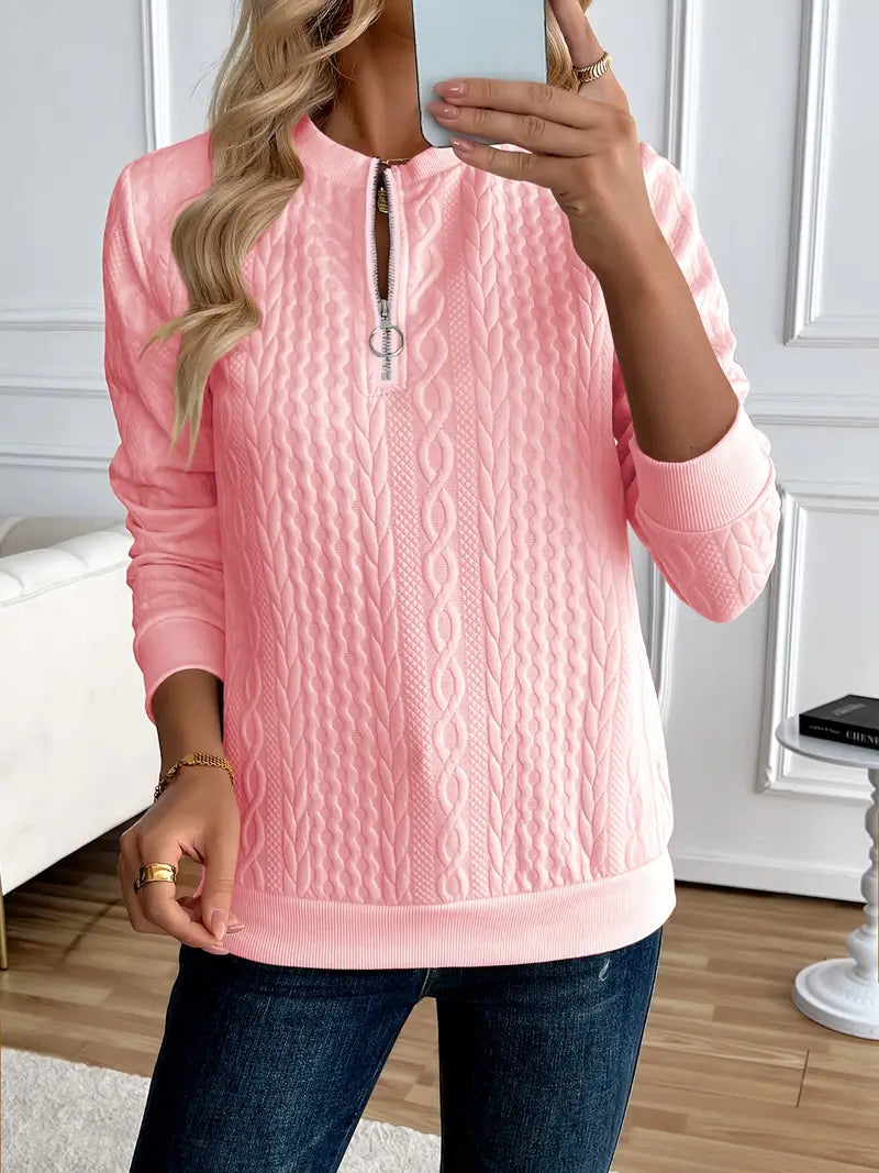 Margaux Sweat Woman Winter – Comfortable Knitted Zip-up Sweater with Elegant Design