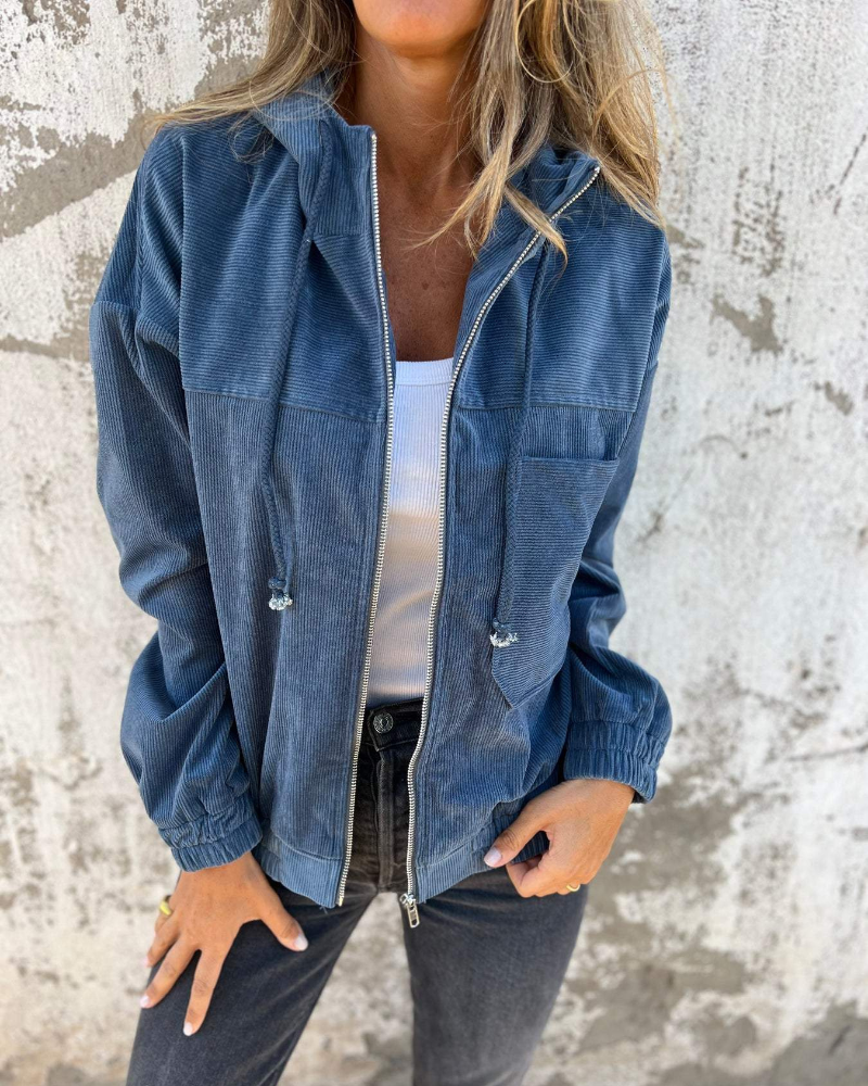 Zipped Velvet Jacket Danna Women – Warm, Stylish and Comfortable with Hood