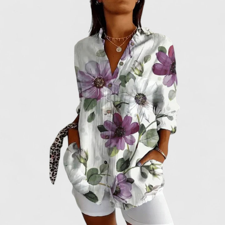 Floral Relaxed Fit Women's Top – Timeless Flattering Fit