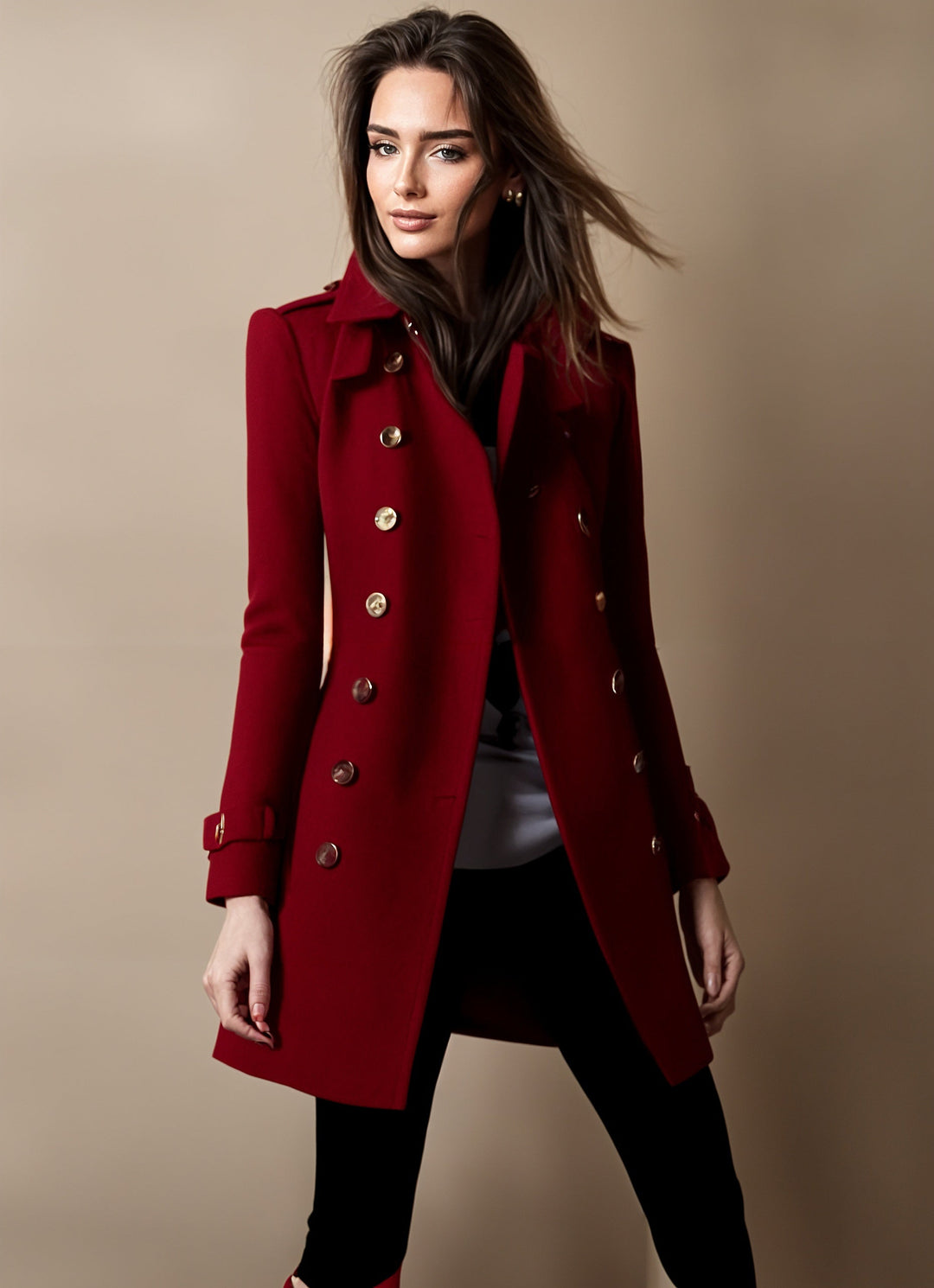 Josephine Women's Coat – Elegant Coat with Classic Collar & Versatile Chic Cut
