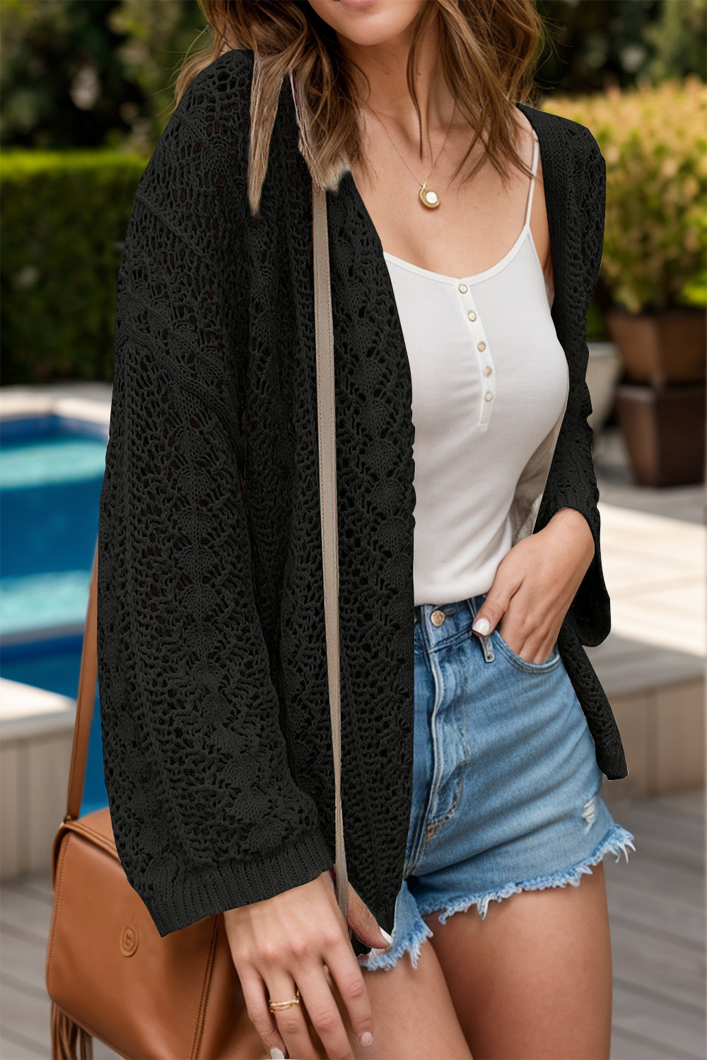 Sienna Women's Crochet Vest – Lightweight Openwork Cardigan with Boho Style and Summer Cut