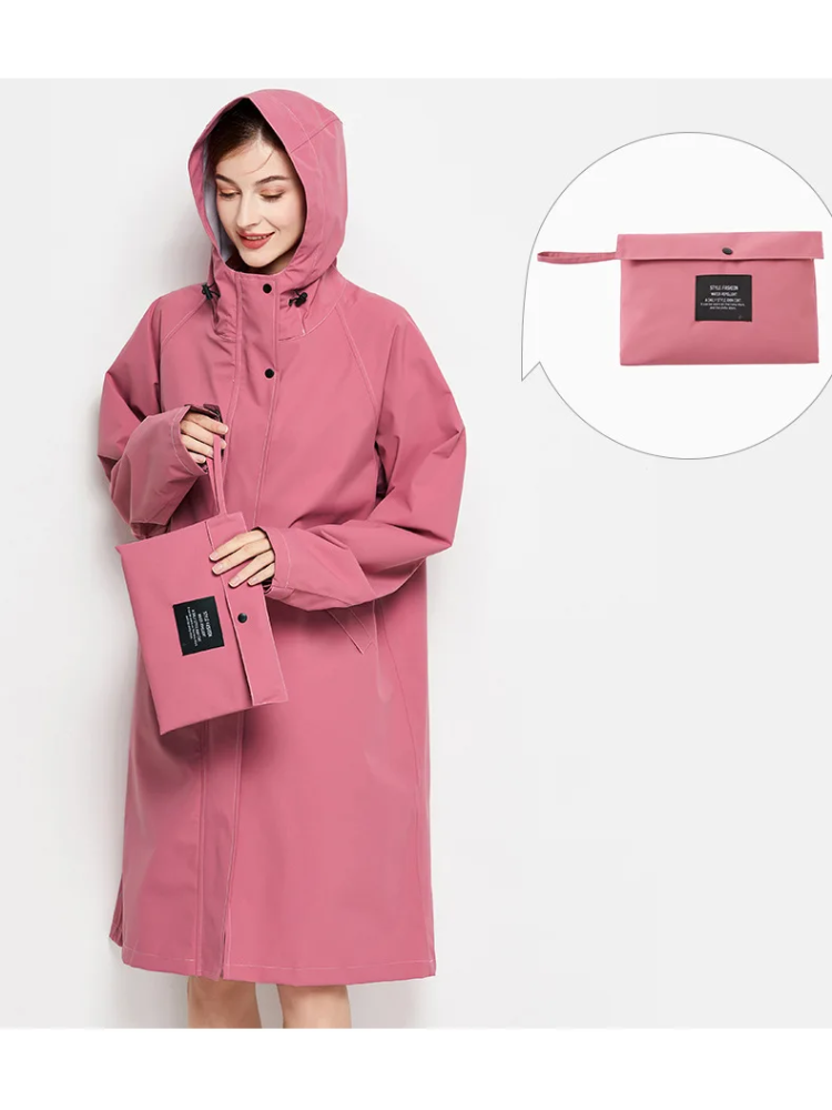 Malia Women's Waterproof Jacket – Lightweight Windbreaker with Adjustable Hood & Practical Pockets
