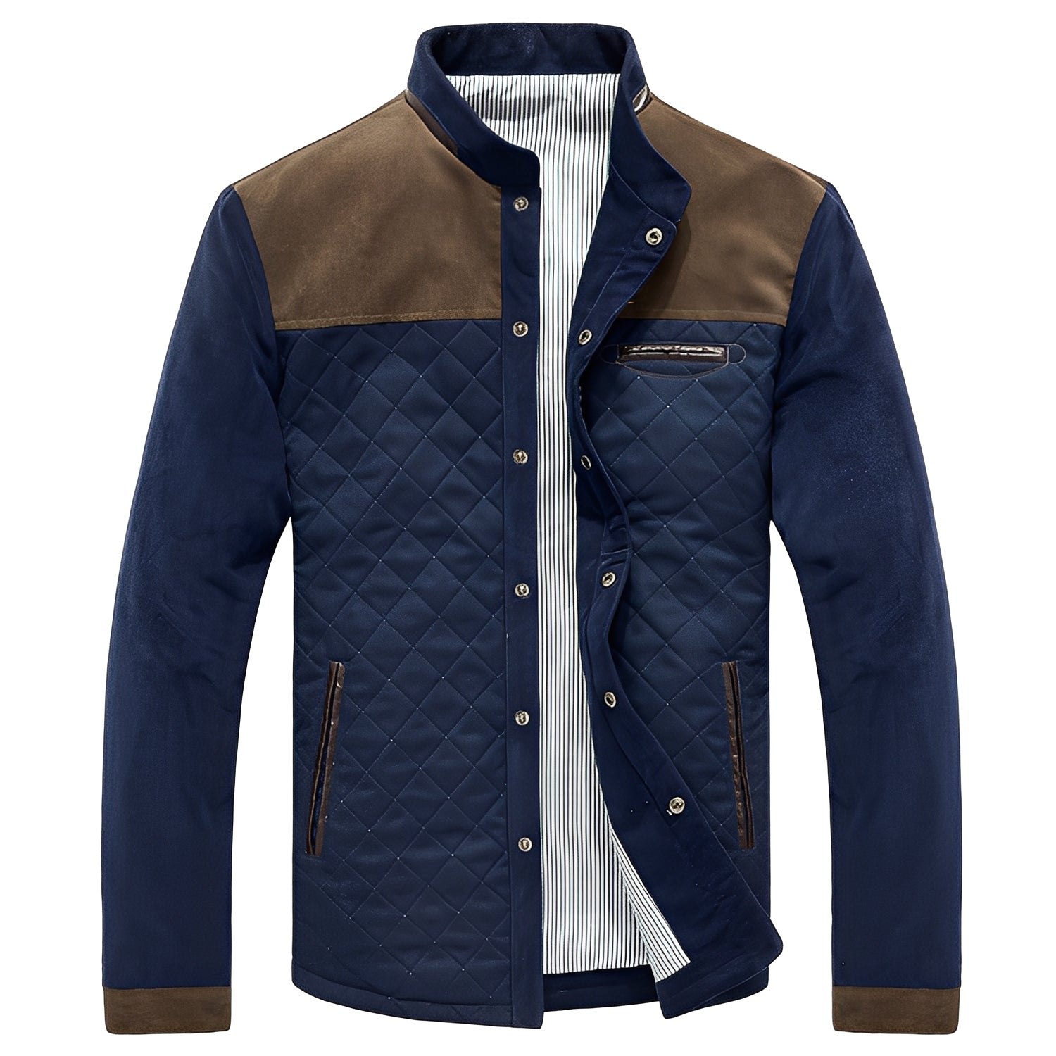 Ythan Veste Patchwork for Men – Modern and Elegant Coat in Premium Fabric with Contemporary Design