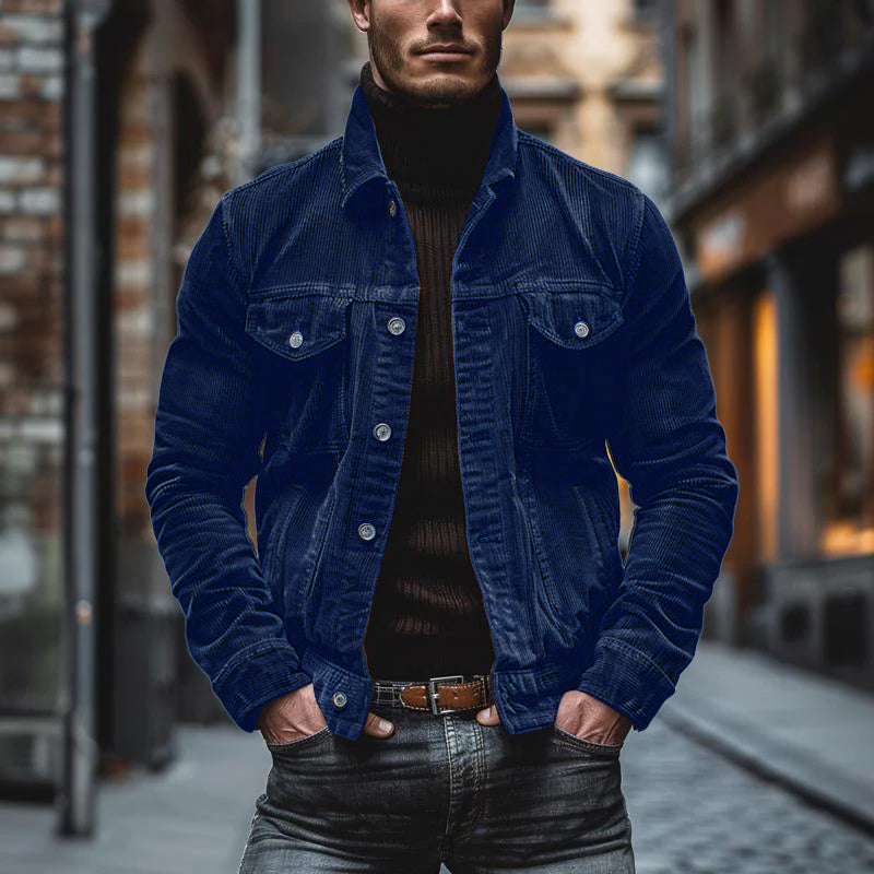 Bryn Corduroy Men's Jacket – Vintage Workwear Style with Functional Pockets
