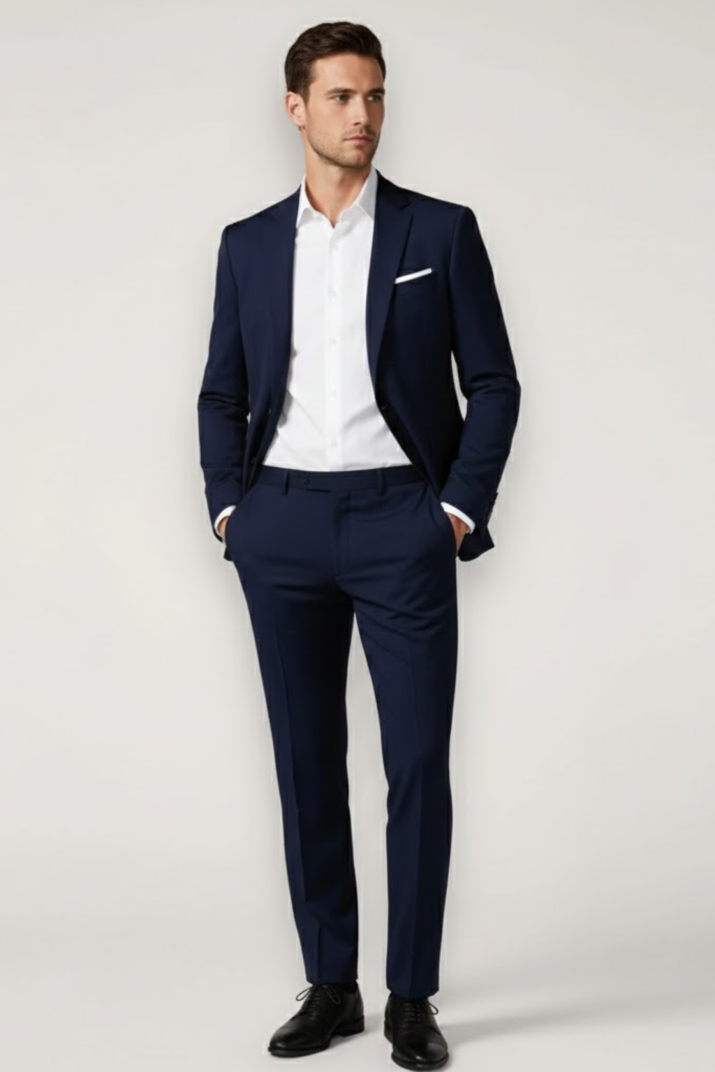 Men’s Two-Piece Slim Fit Suit – Tailored Blazer and Trousers for Weddings and Events