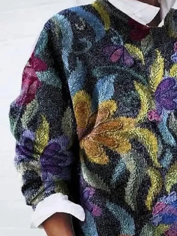Nevaeh Pull Woman – Floral Patterns, Soft Knit & Comfortable Colorful Style