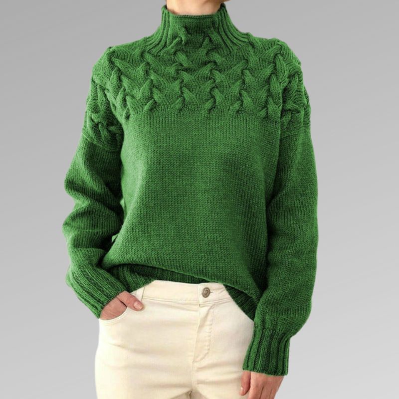 Reagan Turtleneck Roll Women – Elegant Winter Sweater in Soft and Comfortable Blended Cotton