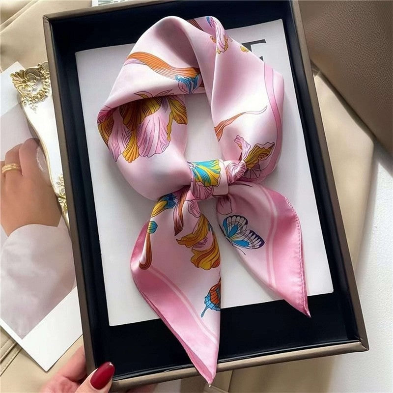 Monochrome Patterned Square Scarf – Classic Twist for Modern Styling