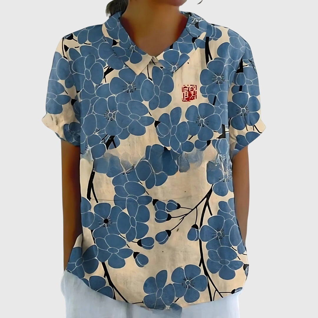 Floral Relaxed Fit Women's Top – Breathable Fabric & Lightweight Feel