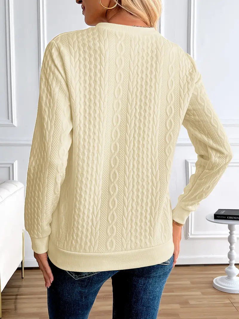 Margaux Sweat Woman Winter – Comfortable Knitted Zip-up Sweater with Elegant Design