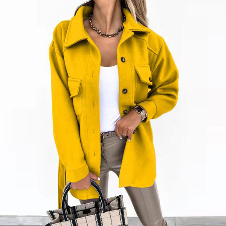 Marise Femme Jacket – Elegant Cotton-Polyester Jacket with Classic Collar & Buttons