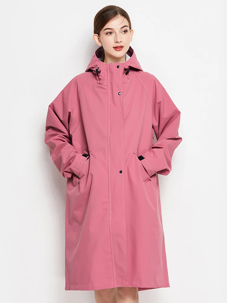 Malia Women's Waterproof Jacket – Lightweight Windbreaker with Adjustable Hood & Practical Pockets