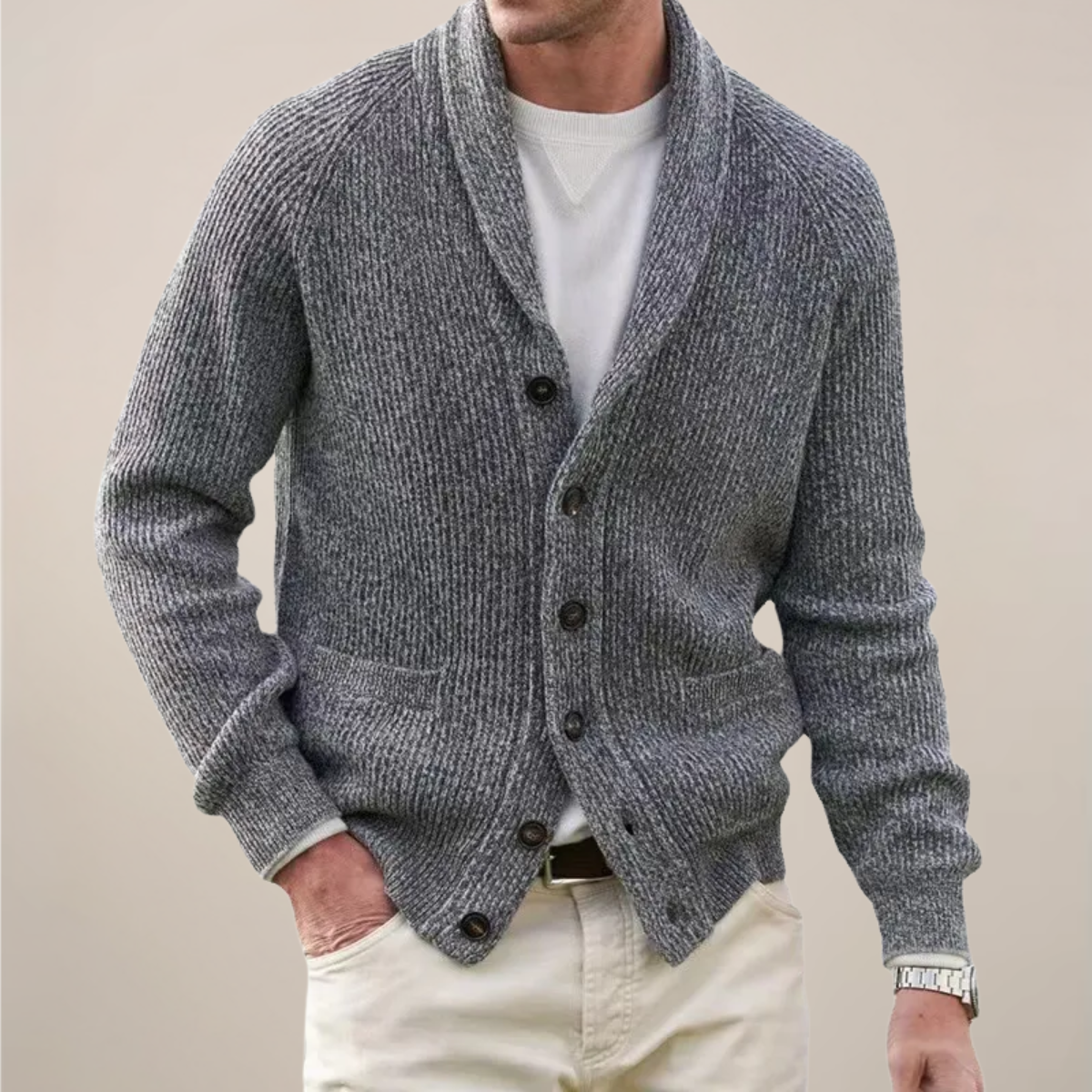 Men’s Shawl Collar Cardigan – Smart Casual Layering