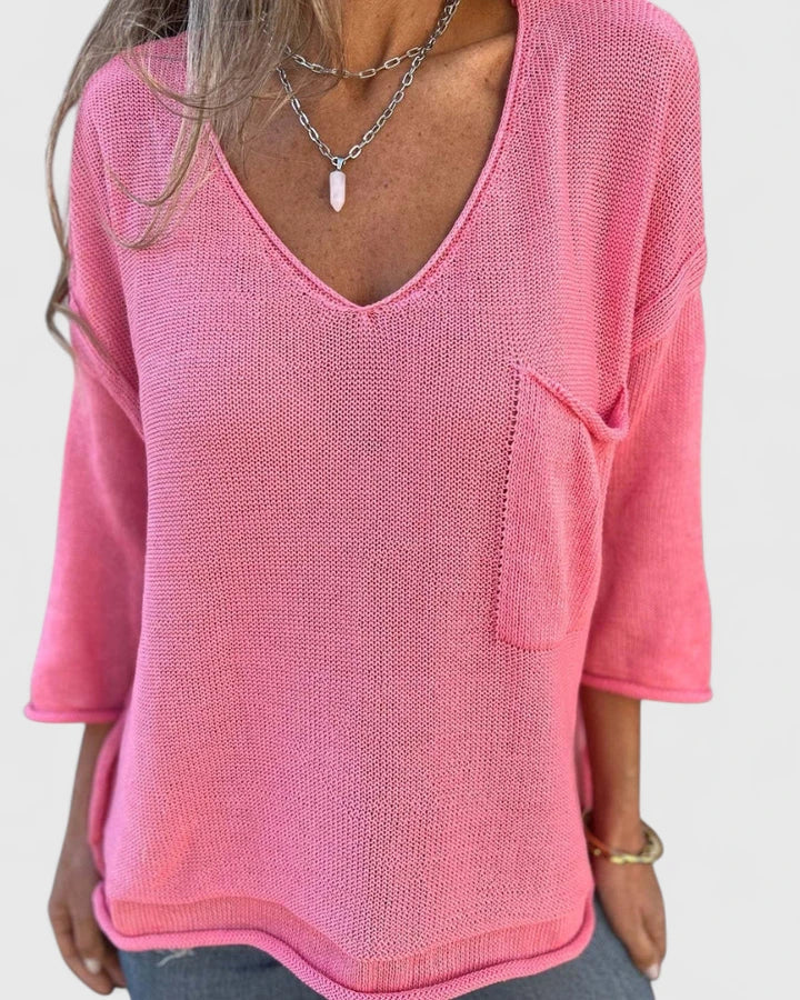 V-Neck Women's Top – Lightweight Feel & Flattering Silhouette