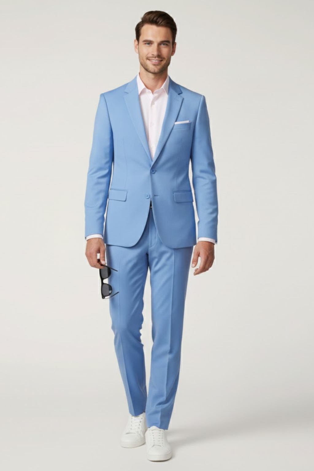 Men’s Two-Piece Slim Fit Suit – Tailored Blazer and Trousers for Weddings and Events