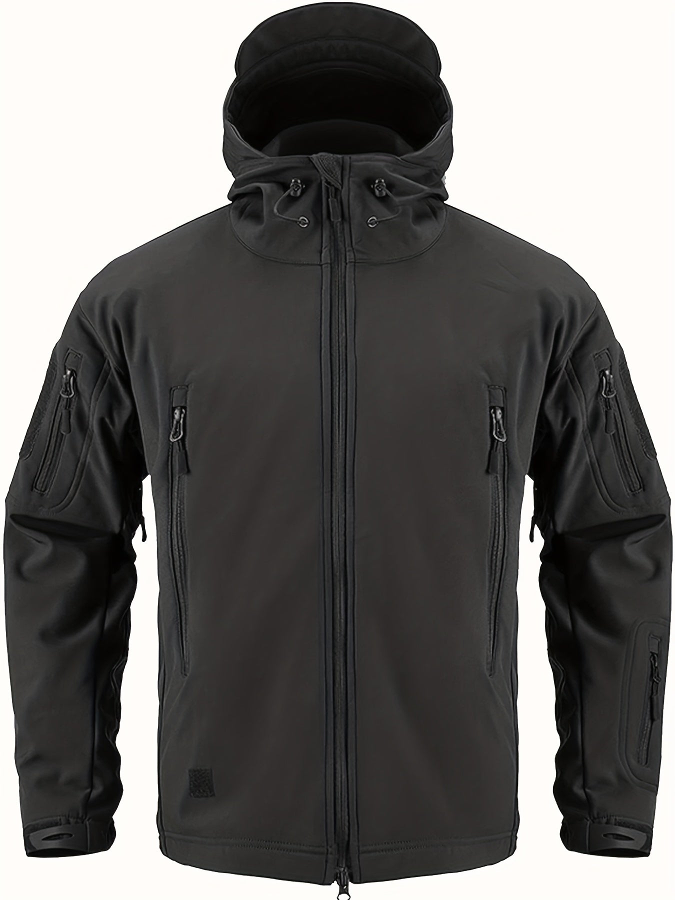 Zoren Men's Tactical Softshell Jacket – Waterproof Windbreaker with Adjustable Hood
