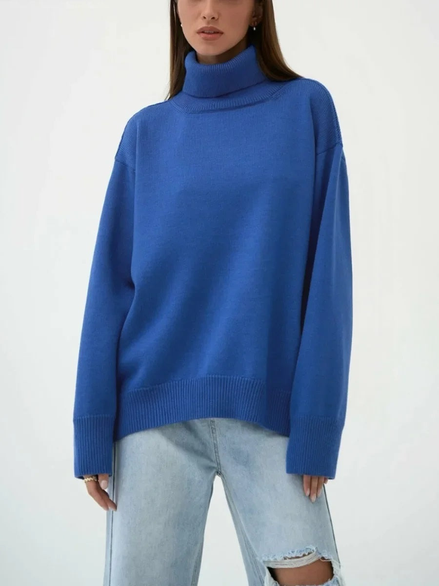 Elise Oversized Turtleneck Sweater for Women – Soft and Warm Knit Sweater with Timeless Style