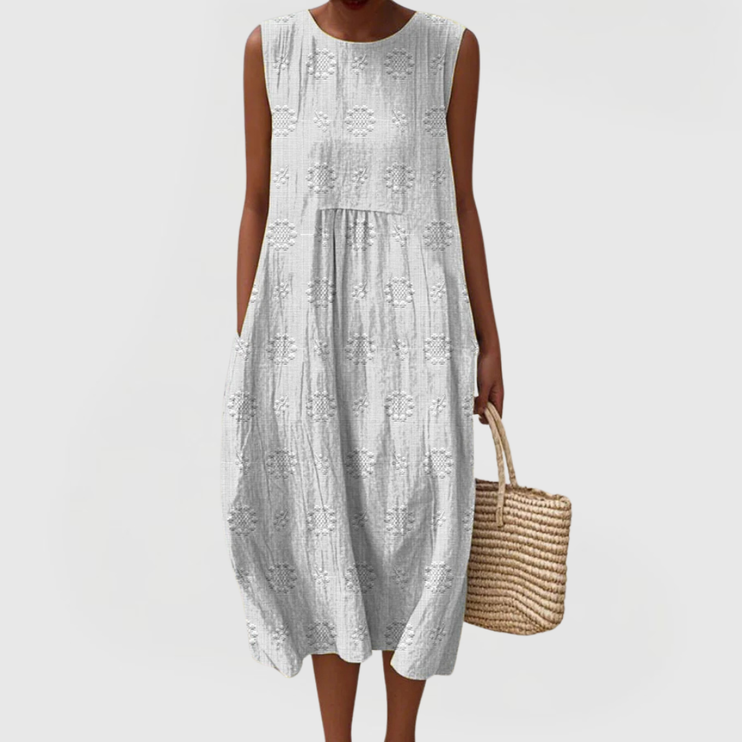 Floral Summer Dress – Waist-Defining Fit