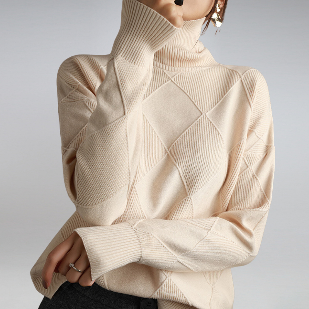 Luciana Pull Woman – Elegant Turtleneck in Soft Cashmere & Timeless Chic
