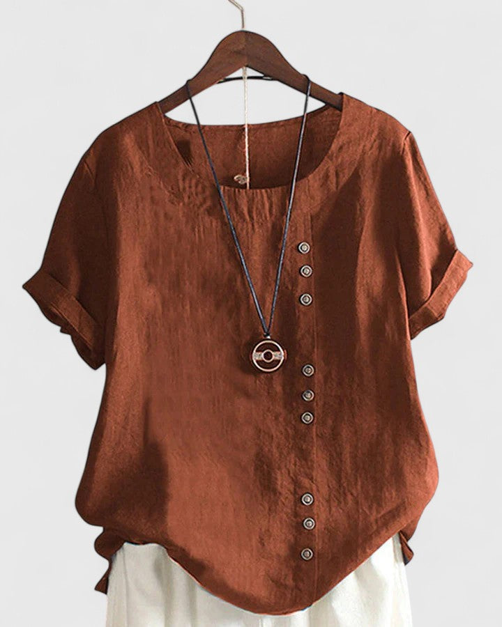 Short Sleeve Relaxed Fit Women's Top – Breathable Fabric & All-Day Comfort