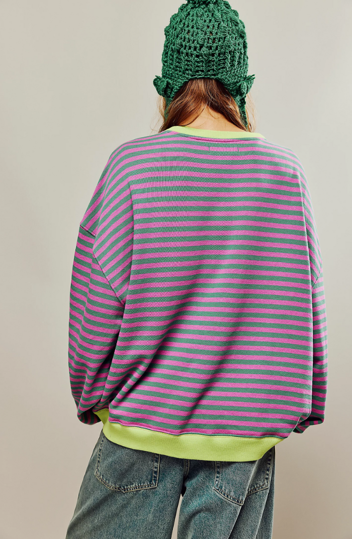 Mare Pull Woman Oversize – Comfortable & Casual Striped Sweatshirt with Modern Style