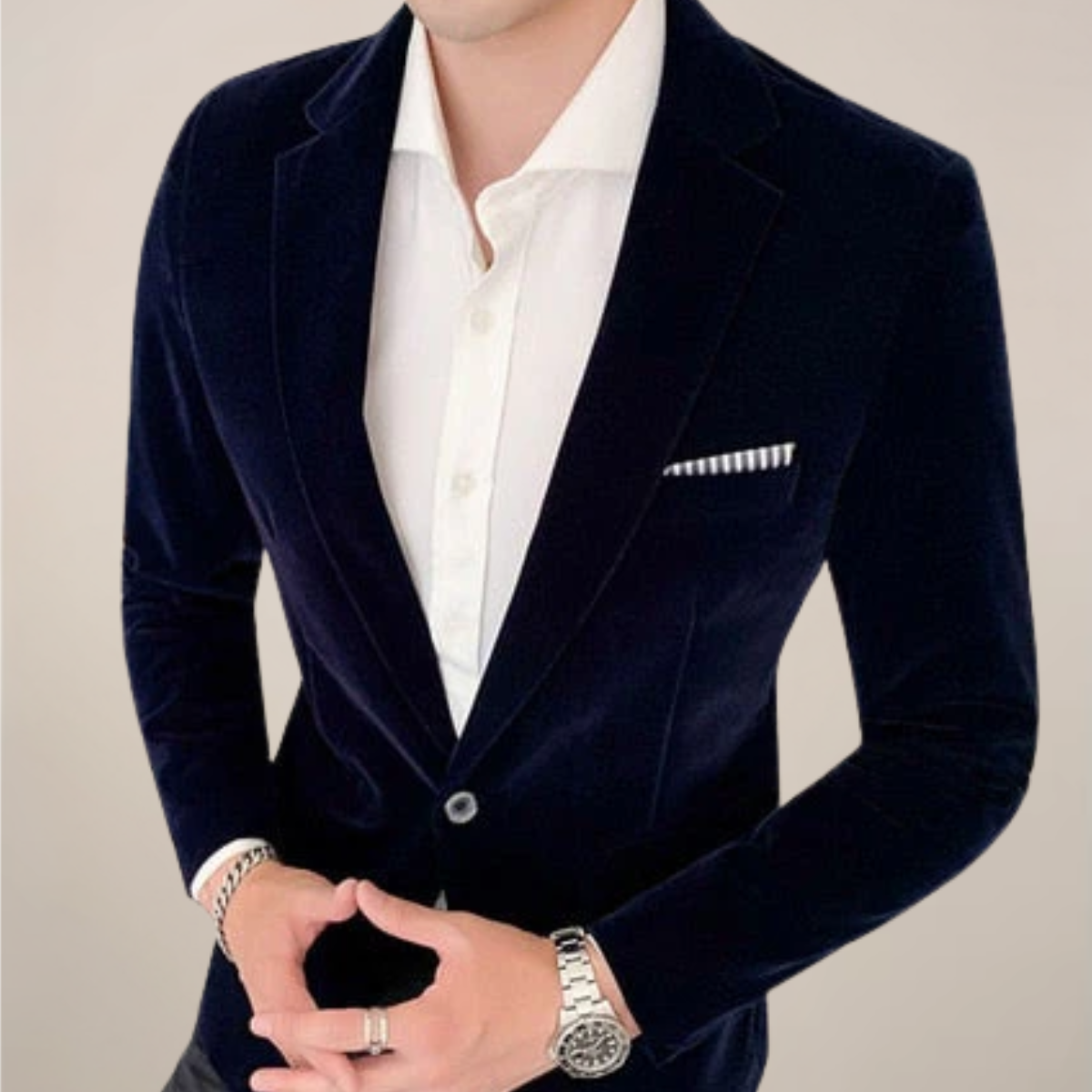 Men’s Italy Velvet Blazer – Slim Tailored Evening Jacket