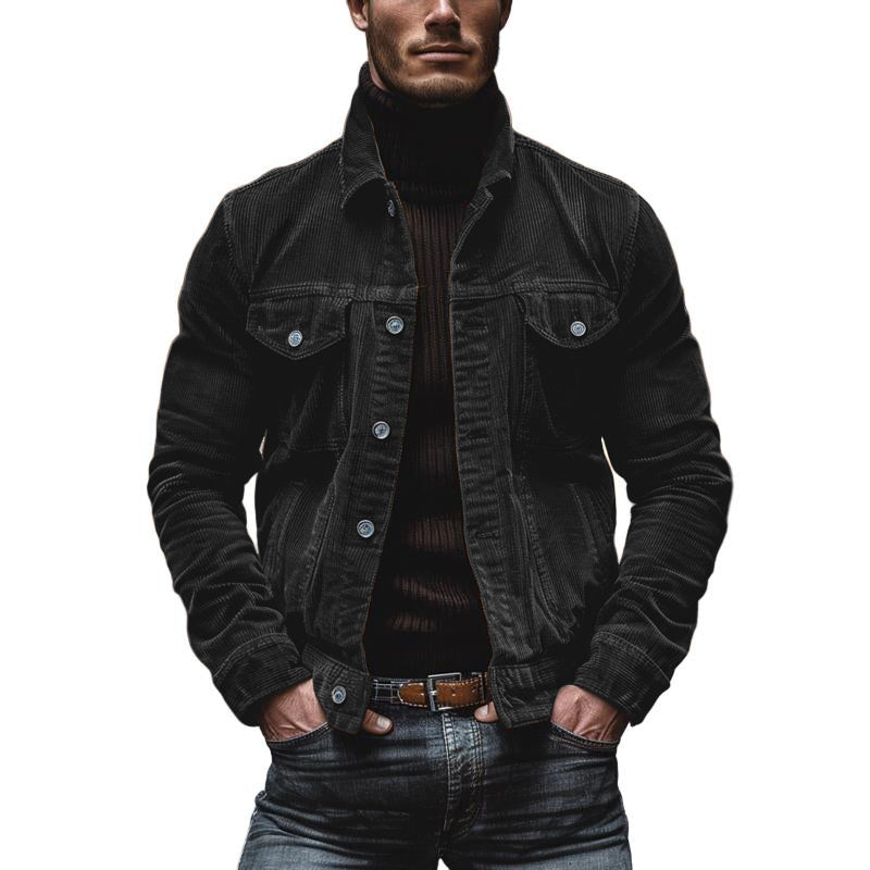 Bryn Corduroy Men's Jacket – Vintage Workwear Style with Functional Pockets