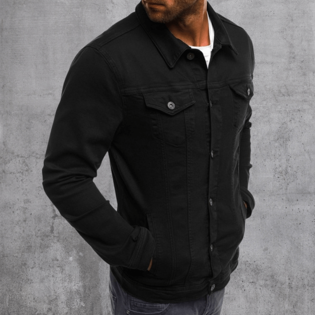 James Jacket in Jean Streetwear Men – Slim Fit, Urban Style with Multi-Pocket Design