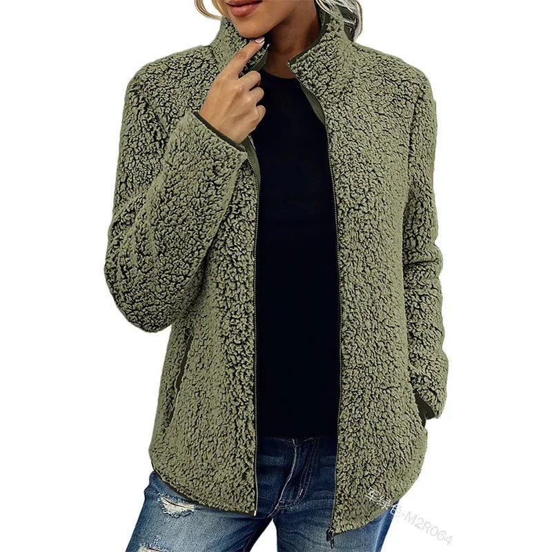 Yuna Women's Jacket – Soft & Warm Fleece Jacket with Casual and Elegant Style