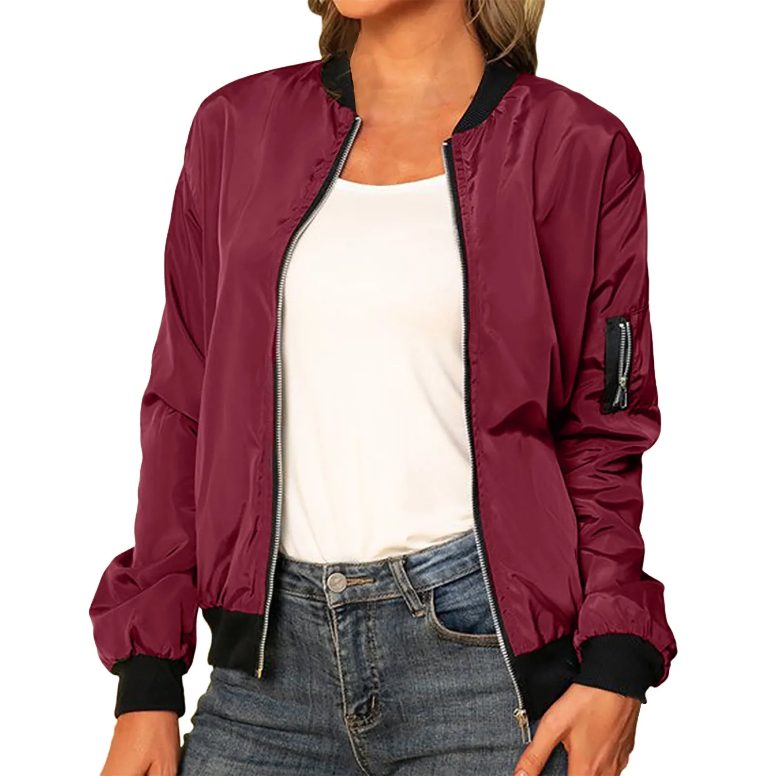 Ailany Blouson Bomber Woman – Light Jacket with Zipper & Modern Style
