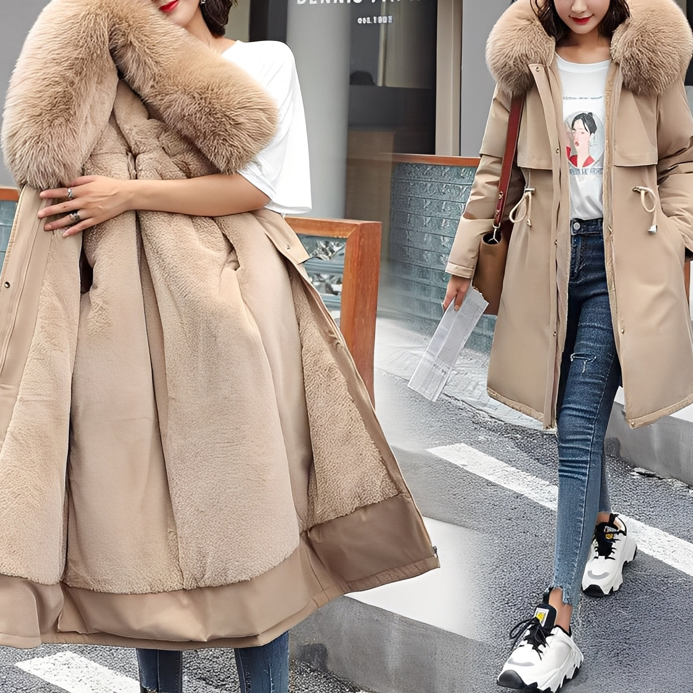 Evette Women's Coat – Warm Puffer Jacket with Hood & Comfortable Padding for Winter