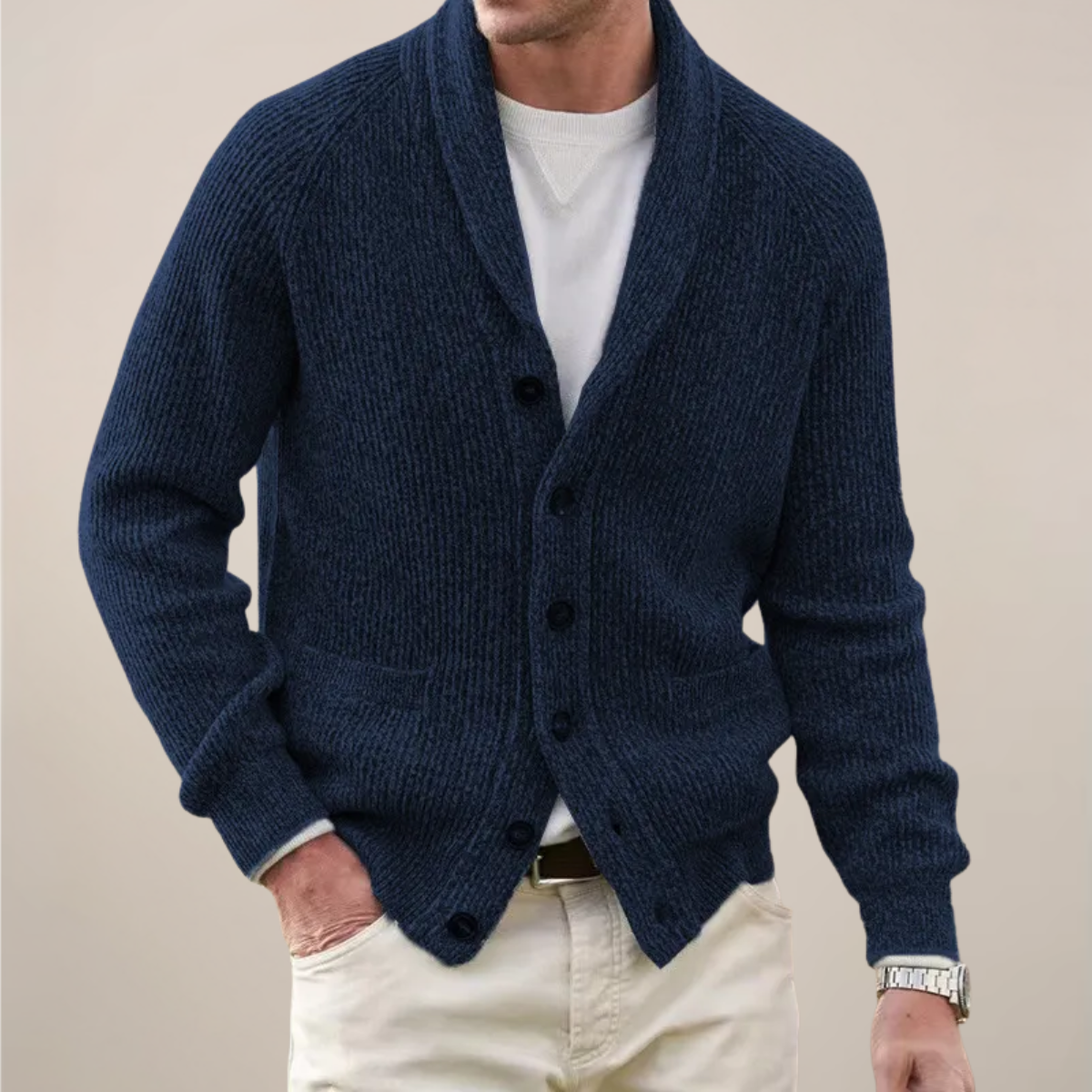 Men’s Shawl Collar Cardigan – Smart Casual Layering