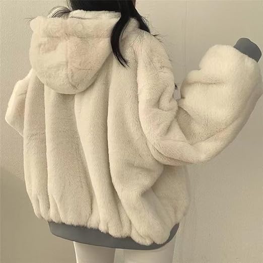 Daniela Teddy Oversize Jacket Women – Soft Reversible Bomber with Pockets & Streetwear Style