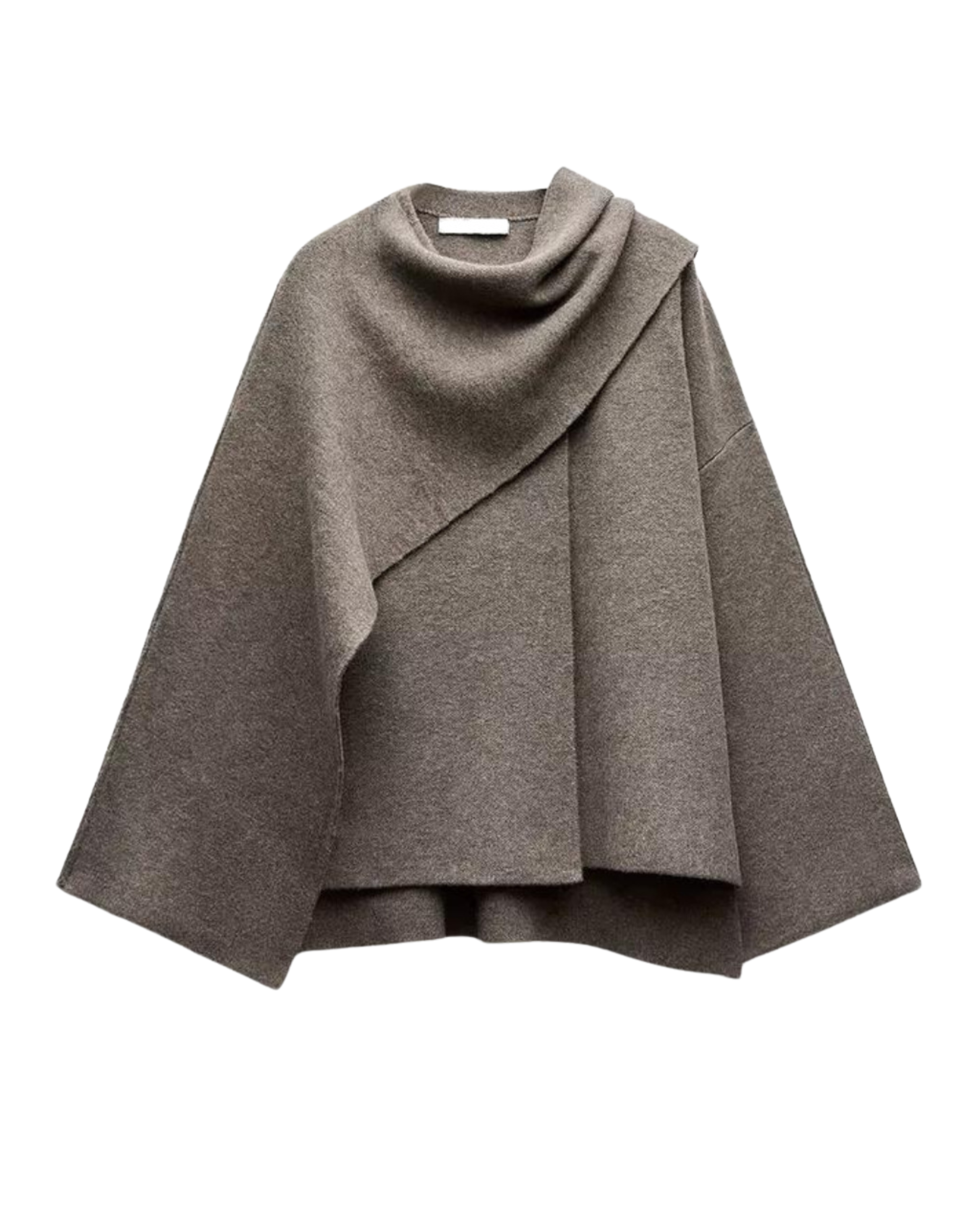 Emma Poncho Woman – Asymmetrical in Wool, Elegant & Ideal for Winter Warmth