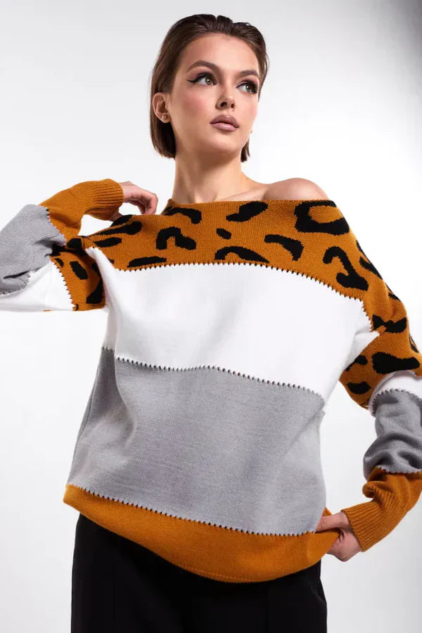 Alianna Pull Woman – Chic Soft & Comfortable Leopard Fleece for Casual Style