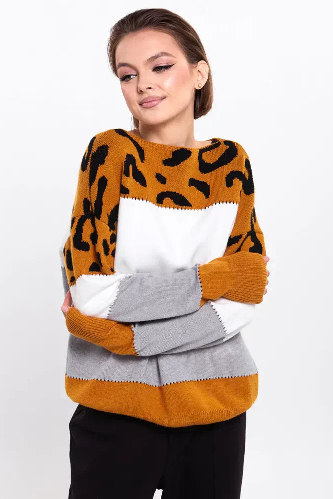 Alianna Pull Woman – Chic Soft & Comfortable Leopard Fleece for Casual Style
