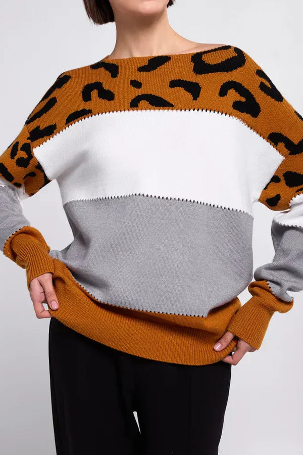 Alianna Pull Woman – Chic Soft & Comfortable Leopard Fleece for Casual Style