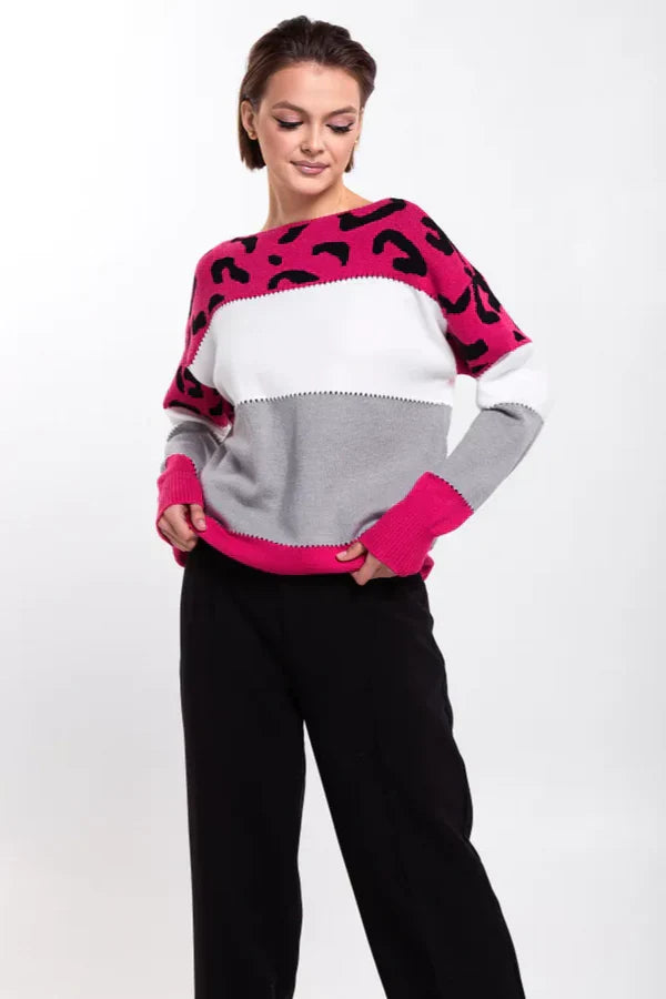 Alianna Pull Woman – Chic Soft & Comfortable Leopard Fleece for Casual Style