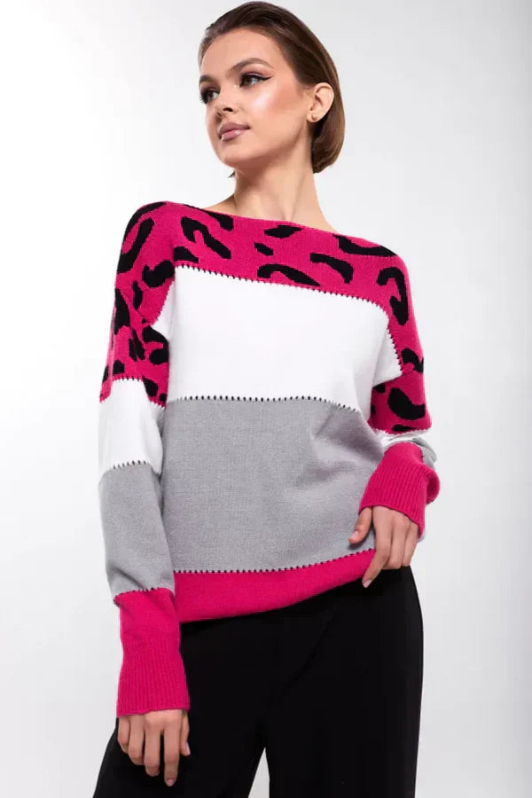 Alianna Pull Woman – Chic Soft & Comfortable Leopard Fleece for Casual Style