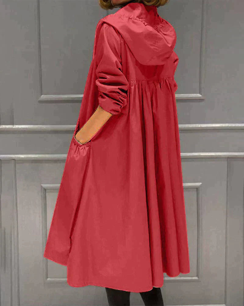 Millie Long Raincoat for Women – Elegant Waterproof Jacket with Lightweight and Breathable Design