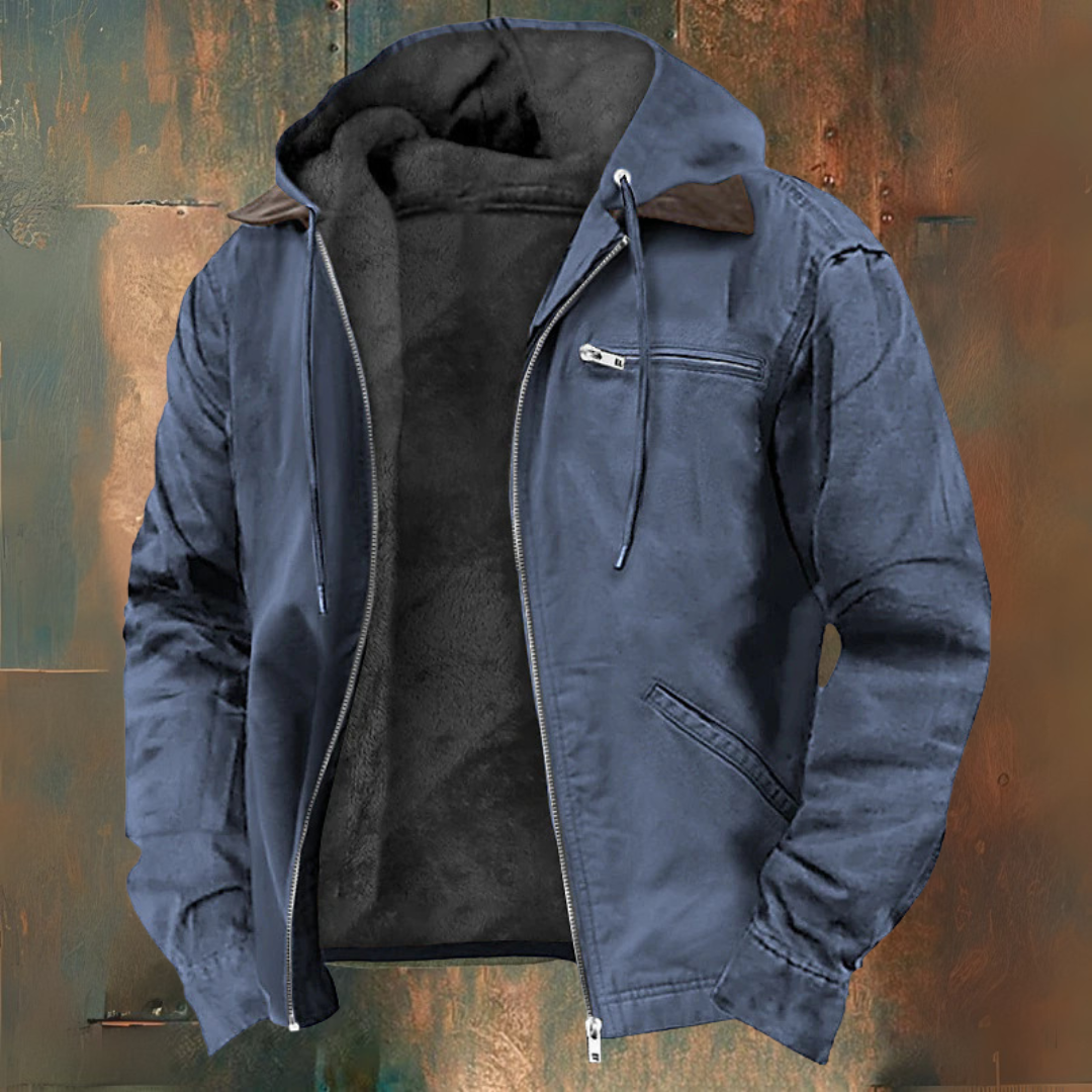 Caleb Veste Western Homme – Lightweight Autumn-Winter Overshirt with Hood Authentic Style