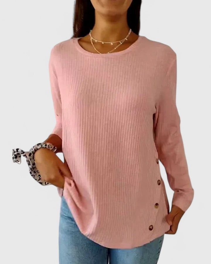 Relaxed Fit Women's Top – Breathable Fabric & Soft Touch Fabric