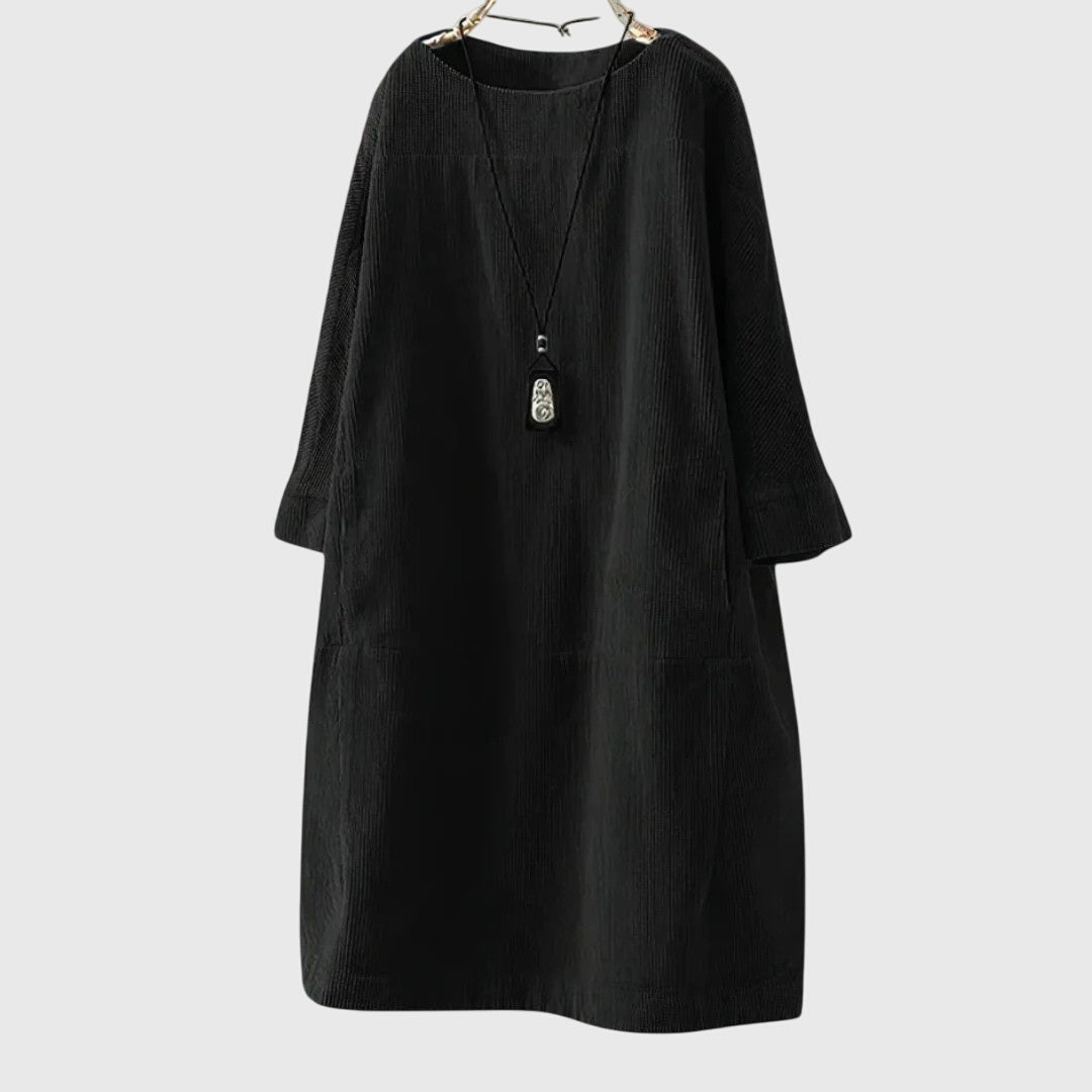 Relaxed Fit Midi Dress – Breathable Fabric & Flattering Silhouette